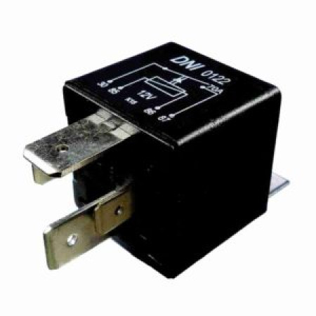 RELE AUXILIAR COMPATÍVEL 12V 70A 4T C/SUPORTE DNI0122