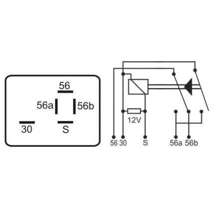RELE FAROL COMPATÍVEL 12V 5T 74>85 - ALTO/BAIXO PASSAT/FUSCA DNI0127