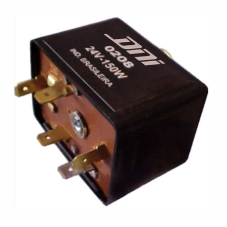 RELE AUXILIAR COMPATÍVEL COMUTADOR FAROL ALTO/BAIXO 24V 150W 5T DNI0208