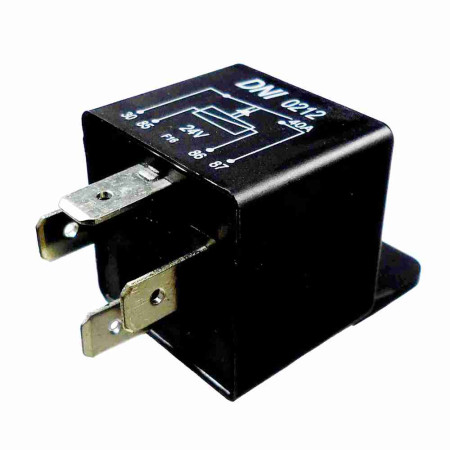 RELE AUXILIAR COMPATÍVEL 24V 40A 4T C/SUPORTE DNI0212