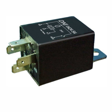 RELE PISCA COMPATÍVEL 24V 4T 500W C/SUPORTE DNI0424S4