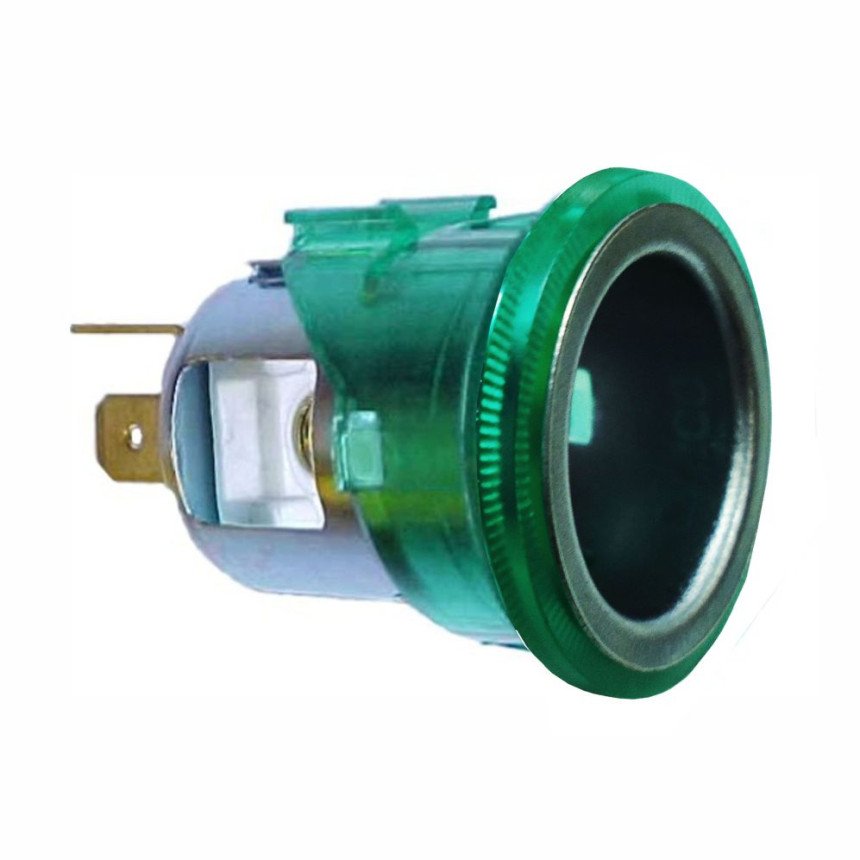 TOMADA POLARIZADA P/ACENDEDOR COMPATÍVEL 12V/24V S/TAMPA DNI0578