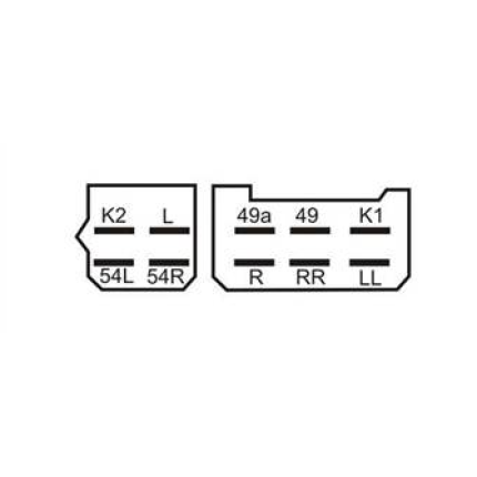 RELE PISCA COMPATÍVEL 24V 10T MB ONIBUS/CAMINHAO 83> - NEGATIVO CARCACA DNI0820