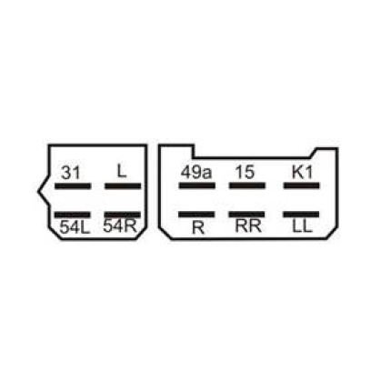 RELE PISCA COMPATÍVEL 12V 10T MB ONIBUS/CAMINHAO 83> - NEGATIVO SOQUETE DNI0830