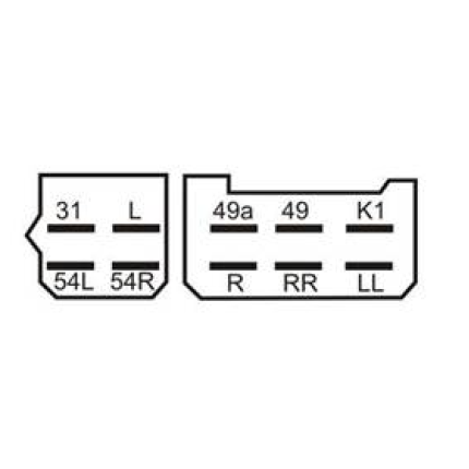 RELE PISCA COMPATÍVEL 24V 10T MB ONIBUS/CAMINHAO 83> - NEGATIVO SOQUETE DNI0840