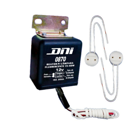 REATOR P/ LAMPADA FLUORESCENTE COMPATÍVEL 12V 20-40W DNI0870