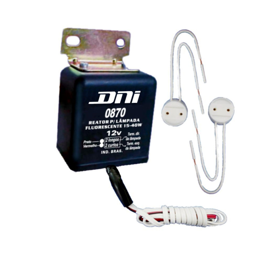 REATOR P/ LAMPADA FLUORESCENTE COMPATÍVEL 12V 20-40W DNI0870
