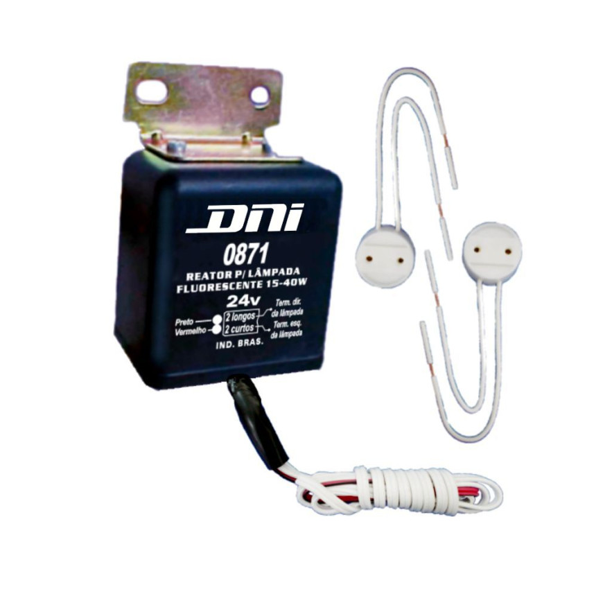 REATOR P/ LAMPADA FLUORESCENTE COMPATÍVEL 24V 20-40W DNI0871