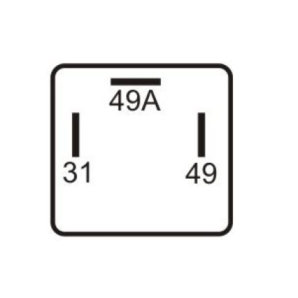 RELE PISCA COMPATÍVEL 12V 3T UNIVERSAL - CURTO DNI1109
