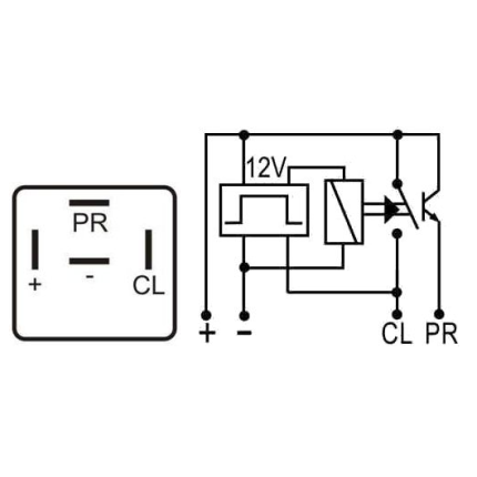 RELE PISCA COMPATÍVEL 12V 4T FIAT/RENAULT/PEUGEOT - CURTO DNI1119