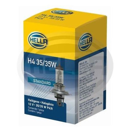 LÂMPADA H4 12V 35/35W BI-IODO MOTO - ALTA/BAIXA HELLA HEH435W