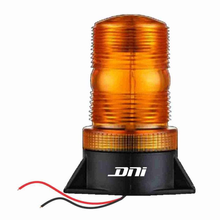 GIROFLEX COMPATÍVEL LED STROBO 4 FLASHES ADVERTENCIA 12V/24V AMARELO EMPILHADEIRA/MAQUINA AGRICOLA DNI4018