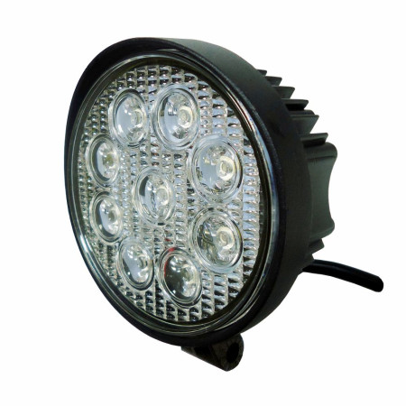 FAROL LED REDONDO MEDIO COMPATÍVEL 27W BI-VOLT 9LEDS - REFORCADO DIAM:12CM DNI4161