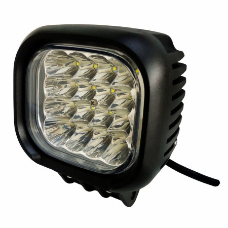 FAROL LED QUADRADO TRATORES/MAQUINAS COMPATÍVEL 48W BI-VOLT DIAM:12X14CM 16LEDS DNI4163