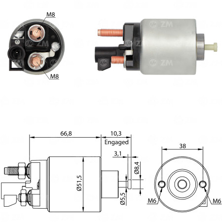AUTOMATICO COMPATÍVEL MITSUBISHI-PEQ CAPTIVA/EQUIPAM - C/PLUG ZM5995