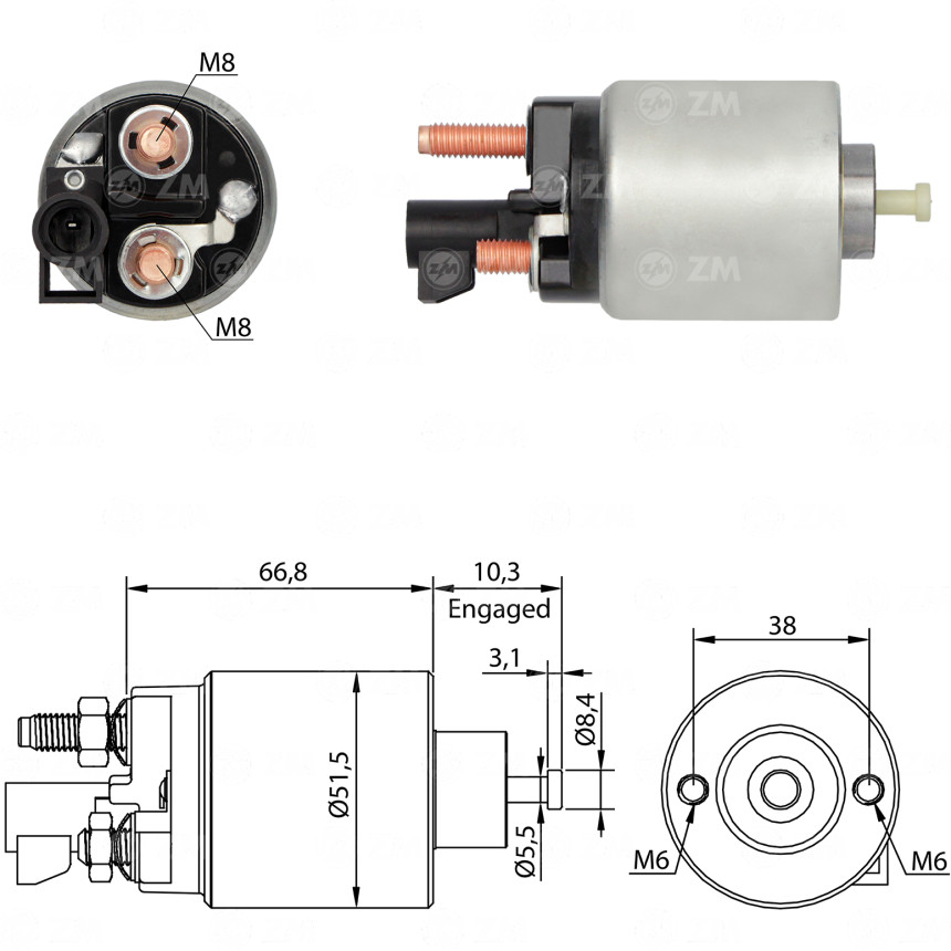 AUTOMATICO COMPATÍVEL MITSUBISHI-PEQ CAPTIVA/EQUIPAM - C/PLUG ZM5995