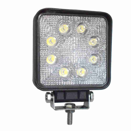 FAROL LED QUADRADO UNIVERSAL COMPATÍVEL 24W BI-VOLT 8 LEDS - REFORCADO 11X11CM DNI4166
