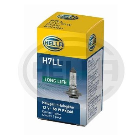 LÂMPADA H7 12V 55W IODO - LUZ BAIXA LONG LIFE HELLA HEH7LL