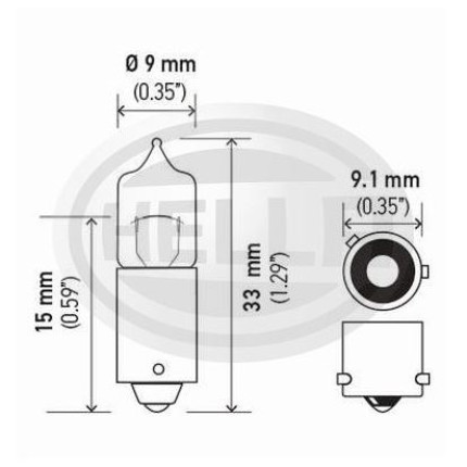 LÂMPADA H21 12V 21W BAY9S PISCA HELLA HEH21W