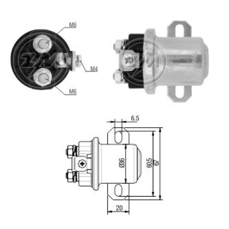 AUTOMATICO AUXILIAR COMPATÍVEL DELCO 37MT/41MT 24V - S/CABOS ZM6408