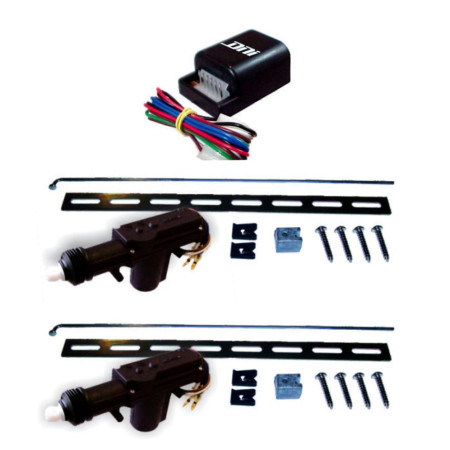 TRAVA ELETRICA COMPATÍVEL 24V KIT P/2 PORTAS UNIVERSAL 1 MESTRE + 1 ESCRAVA DNI2026