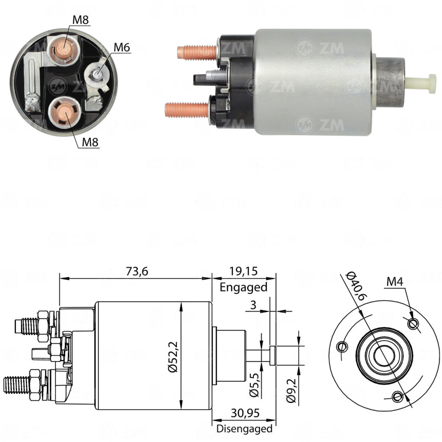 AUTOMATICO COMPATÍVEL DELCO PG260 PALIO/CORSA - PISTAO FIXO ZM6860