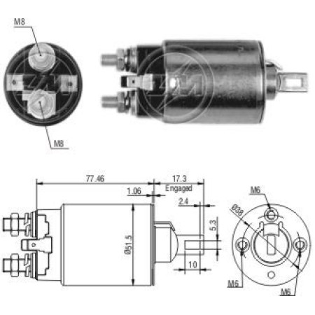 AUTOMATICO COMPATÍVEL MITSUBISHI CHRYSLER/HYUNDAI 4F ZM694