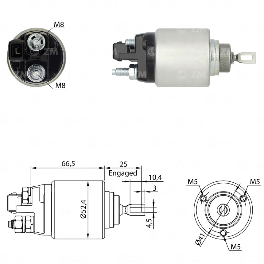 AUTOMATICO COMPATÍVEL BOSCH-MOD 3F AUDI/BORA C/PLUG ZM7381