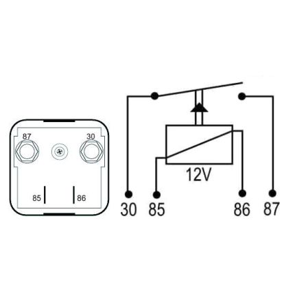 RELE AUXILIAR COMPATÍVEL 300A C/SUPORTE  UNIVERSAL BLOQUEIO PARTIDA P/ALARMES DNI8130