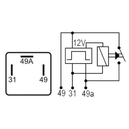 RELE PISCA COMPATÍVEL12V 3T 120W SEM SUPORTE - HIBRIDO DNI1114