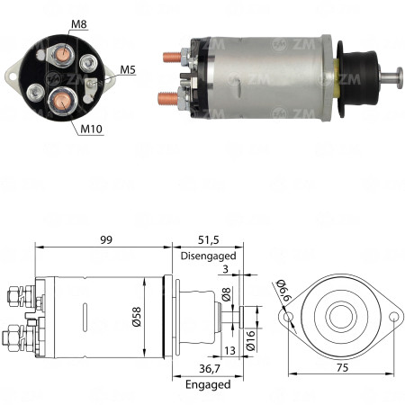 AUTOMATICO COMPATÍVEL DELCO 28MT 12V ZM805