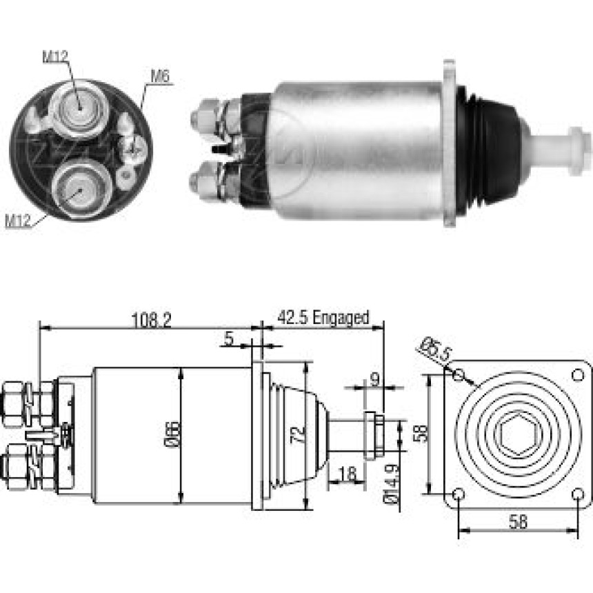 AUTOMATICO COMPATÍVEL BOSCH JE 12V ZM831