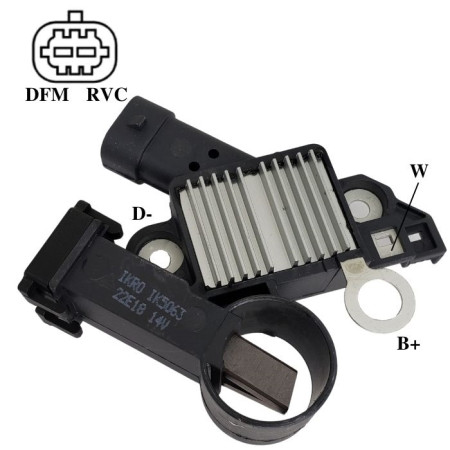 REGULADOR COMPATÍVEL DELCO RVC 12/15,8V COBALT/SPIN/PRISMA 13 G941 IK5063