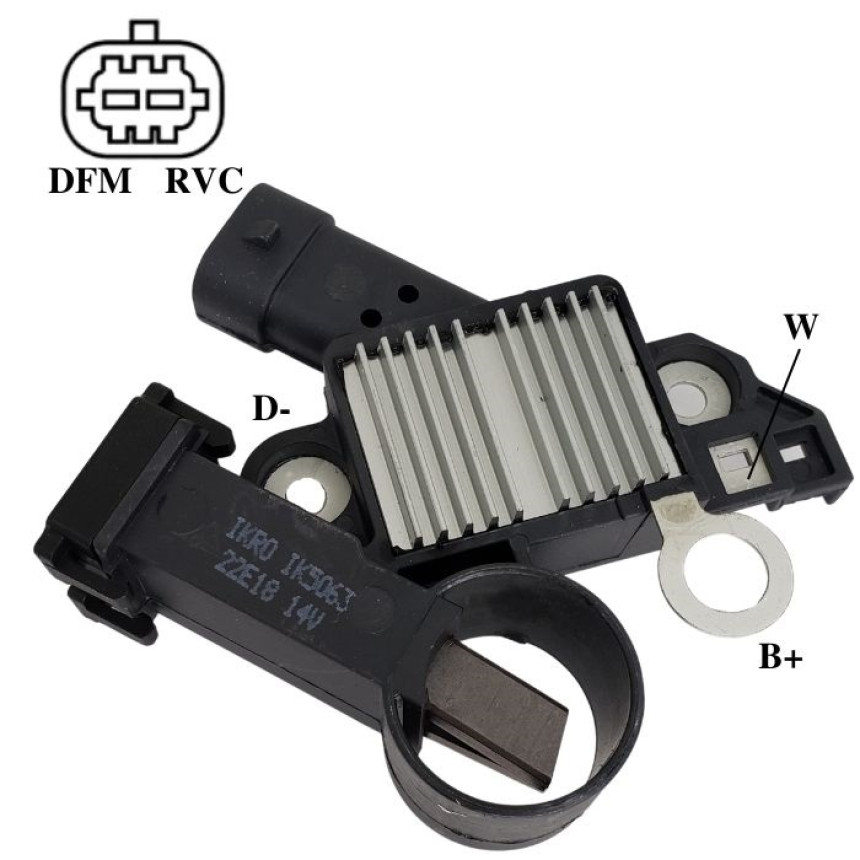 REGULADOR COMPATÍVEL DELCO RVC 12/15,8V COBALT/SPIN/PRISMA 13 G941 IK5063