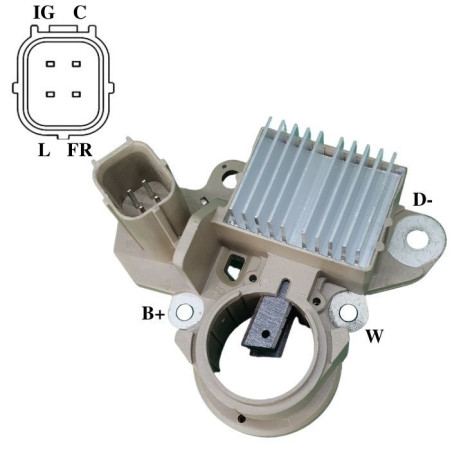 REGULADOR COMPATÍVEL MITSUBISHI HONDA FIT/CITY/CIVIC 12>14 G867 IK5192