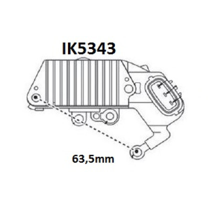 REGULADOR COMPATÍVEL DENSO 63,5MM 4T PLUG QUADRADO - JAGUAR 01>08 IK5343
