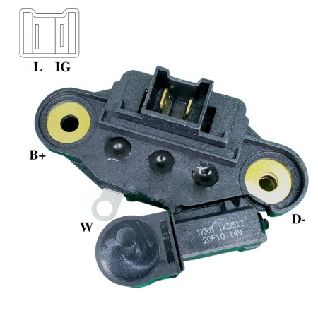 REGULADOR COMPATÍVEL VALEO RENAULT R19 94 IK5512