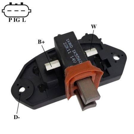 REGULADOR COMPATÍVEL ISKRA 14V CASE/ IK5560