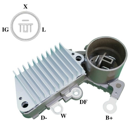 REGULADOR COMPATÍVEL DENSO 57,5MM 3T PLUG REDONDO - SUZUKI SWIFT G816 IK5816