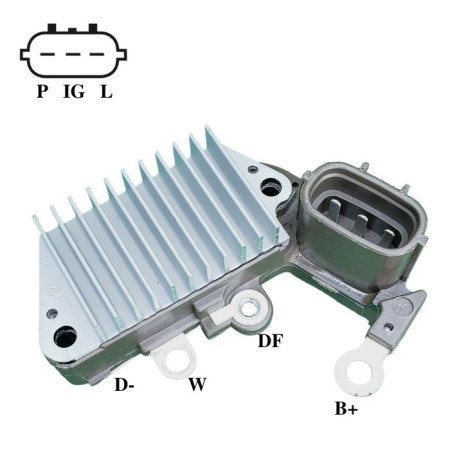 REGULADOR COMPATÍVEL DENSO 57,5MM 3T PLUG RETO - HONDA CIVIC/ACURA KUBOTA G822 IK5822