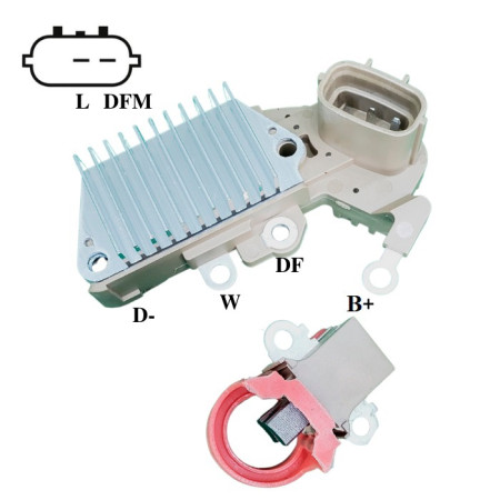 REGULADOR COMPATÍVEL DENSO 63,5MM 2T PLUG RETO - AZERA/SANTA FE/SORENTO IK5849