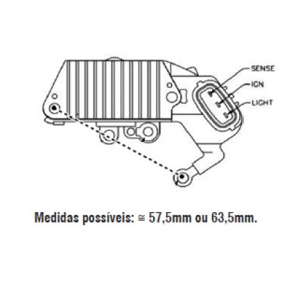 REGULADOR COMPATÍVEL DENSO 63,5MM 3T PLUG RETO - TOYOTA IK5866