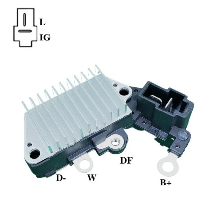 REGULADOR COMPATÍVEL DENSO 57,5MM 2T - 14V EMPILHADEIRA 2S G870 IK5870