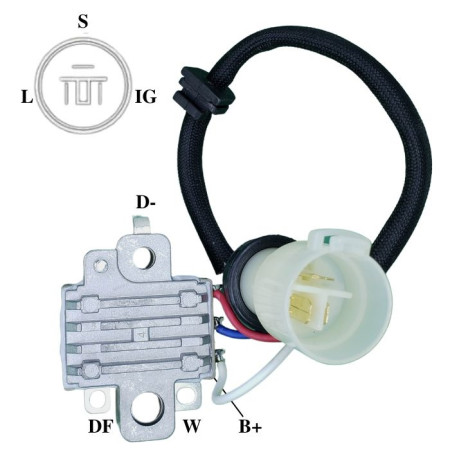 REGULADOR COMPATÍVEL DENSO 14V TOYOTA MAQUINAS - EXTERNO IK5921