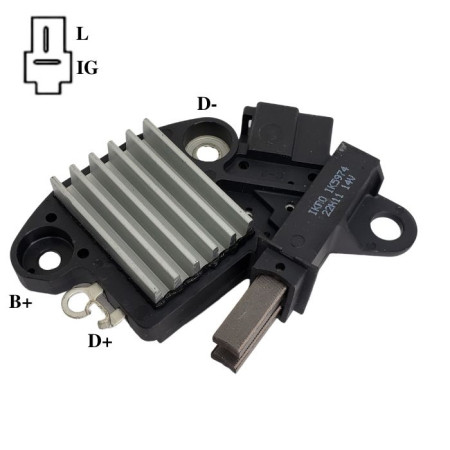 REGULADOR COMPATÍVEL DELCO CHERY FACE/TIGGO/CIELO G603 IK5974