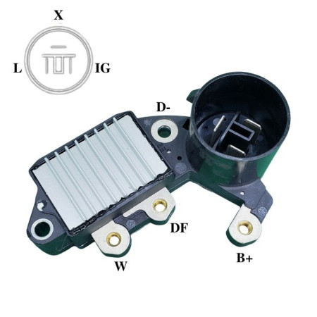 REGULADOR COMPATÍVEL DENSO 3T PLUG REDONDO - TOWNER 14V IK5994