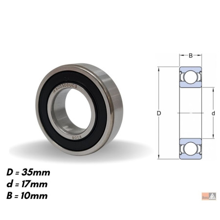 ROLAMENTO COMPATÍVEL 6003 17X35X10 ALT BOSCH IK6003DDU