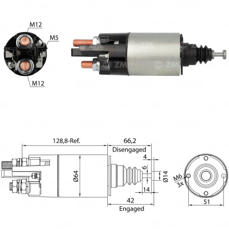 AUTOMATICO COMPATÍVEL MITSUBISHI 24V MB472 AXOR/ACTROS ZM842