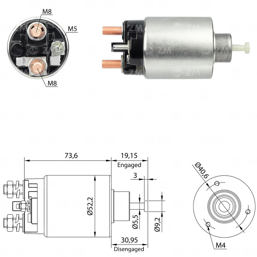 AUTOMATICO COMPATÍVEL DELCO PG260 BLAZER/S10 - PISTAO FIXO ZM860