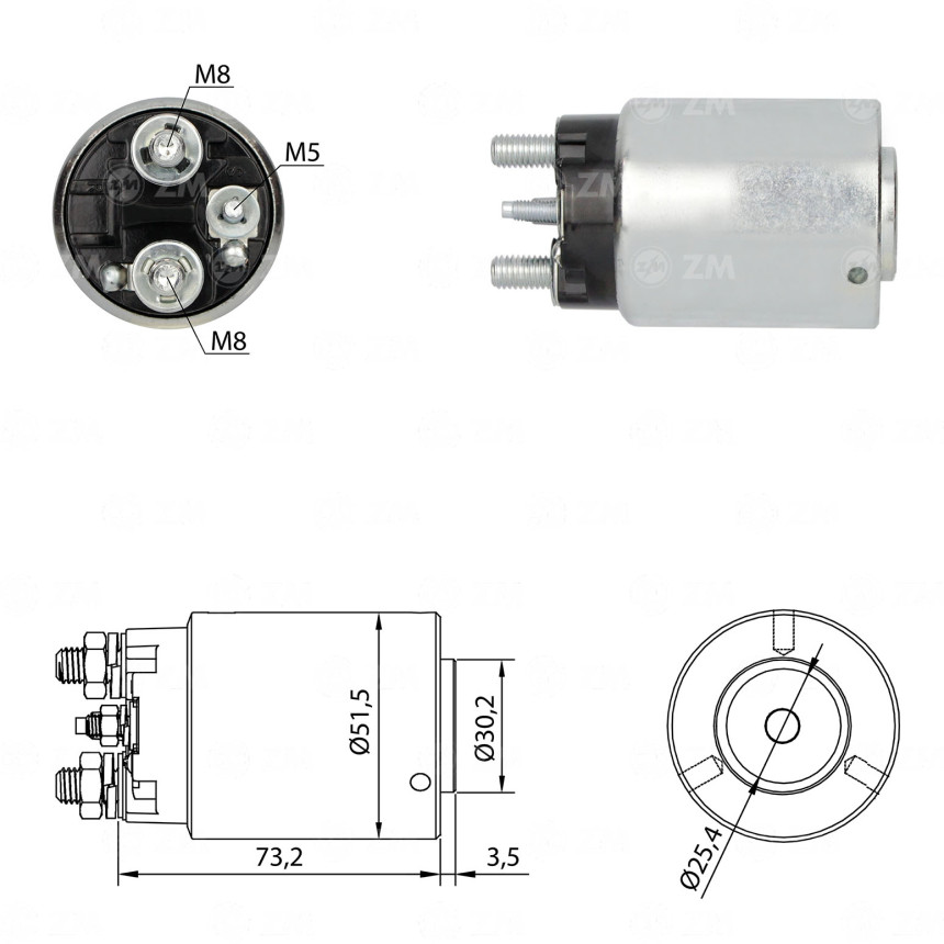 AUTOMATICO COMPATÍVEL DELCO PG260 GM/ISUZU *S/FIXACAO ZM861
